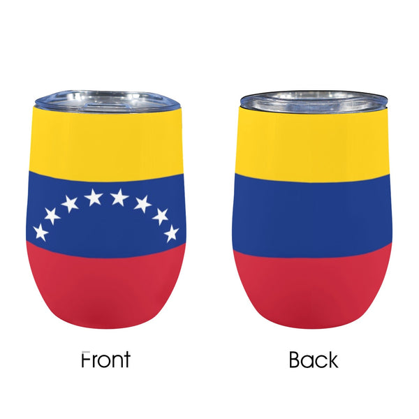 Venezuela Flag 12oz Wine Tumbler - Conscious Apparel Store