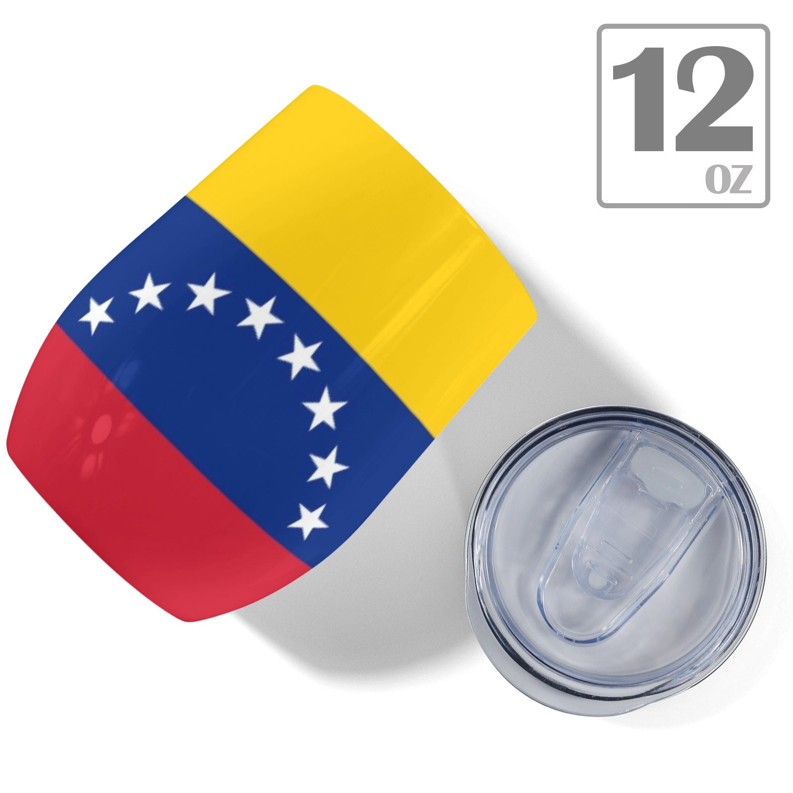 Venezuela Flag 12oz Wine Tumbler - Conscious Apparel Store