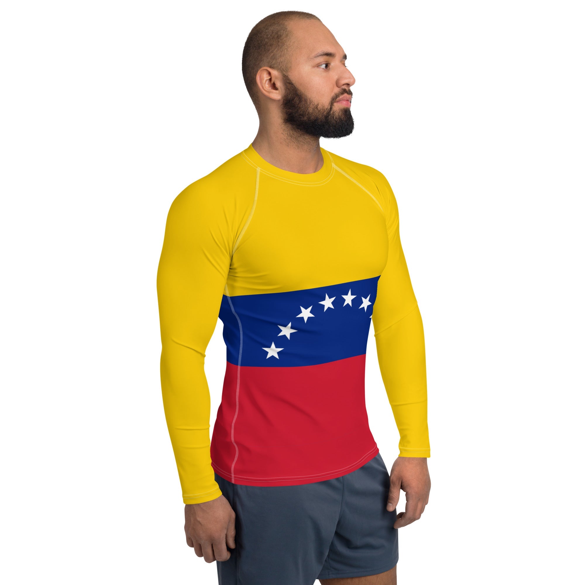 Venezuela Flag Men's Rash Guard - Conscious Apparel Store