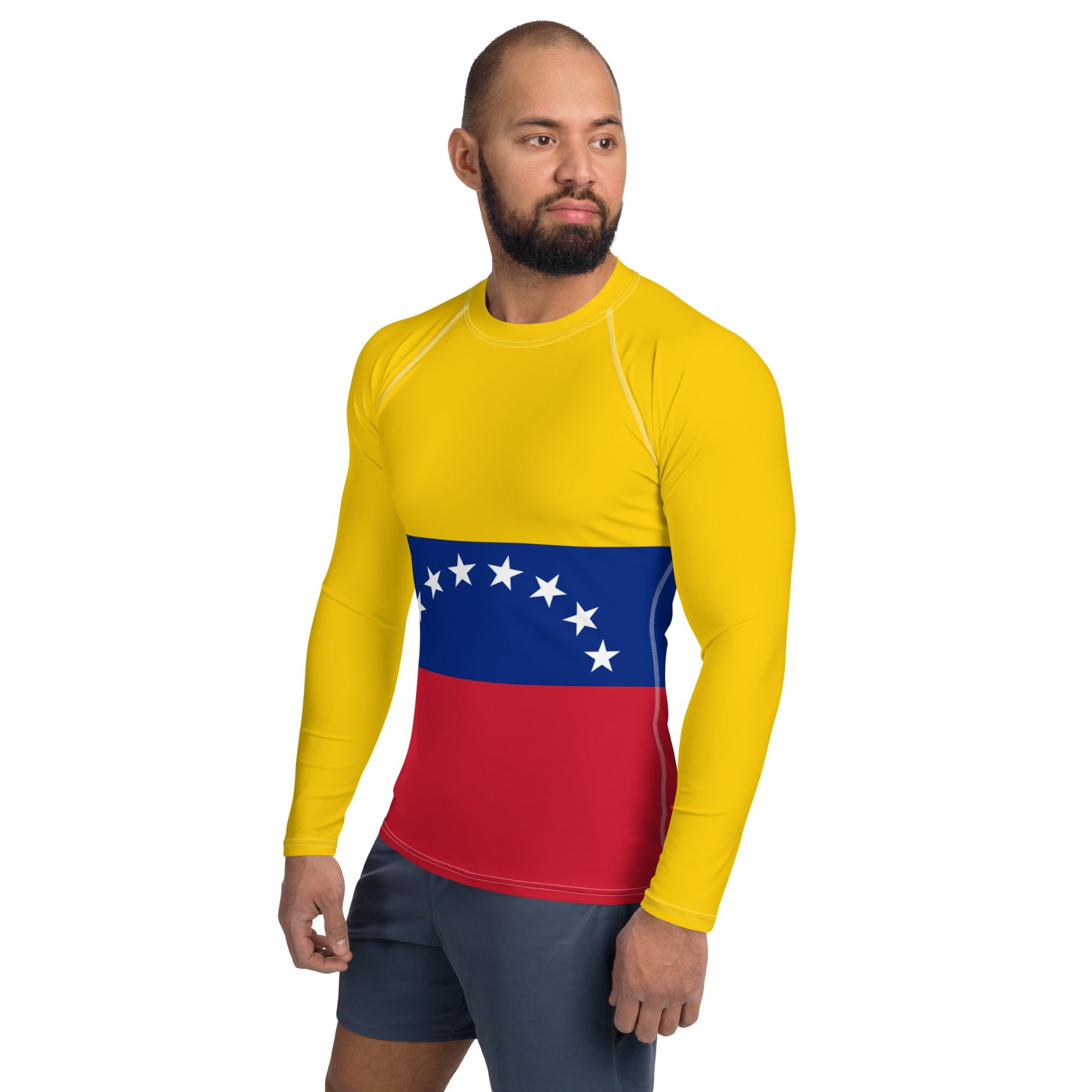 Venezuela Flag Men's Rash Guard - Conscious Apparel Store