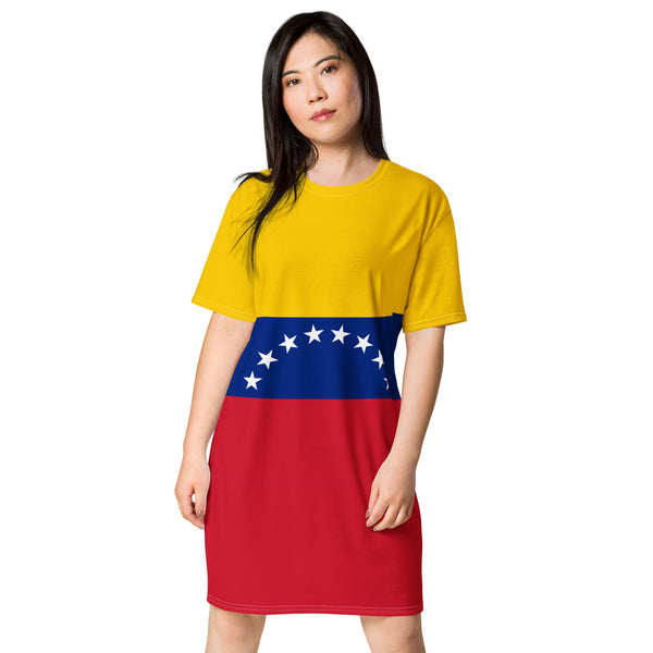 Venezuela Flag T-shirt dress - Conscious Apparel Store