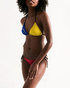 Venezuela Flag Women's All-Over Print Triangle String Bikini - Conscious Apparel Store