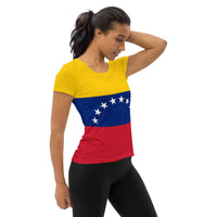 Venezuela Flag Women's Athletic T-shirt - Conscious Apparel Store