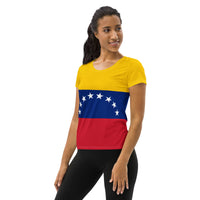 Venezuela Flag Women's Athletic T-shirt - Conscious Apparel Store