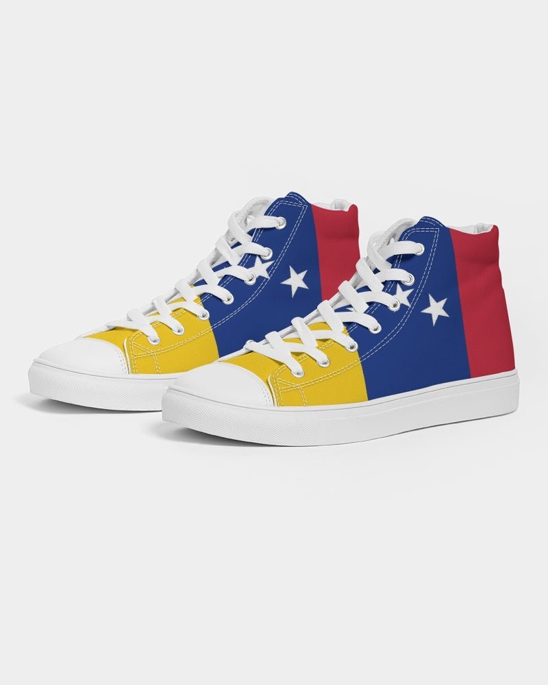 Venezuela Flag Women's Hightop Canvas Shoe - Conscious Apparel Store