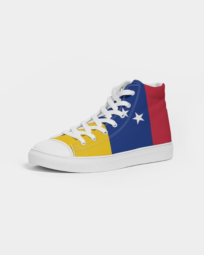 Venezuela Flag Women's Hightop Canvas Shoe - Conscious Apparel Store