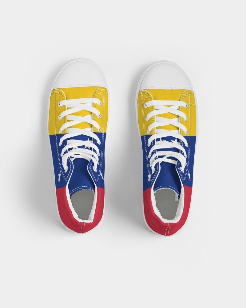 Venezuela Flag Women's Hightop Canvas Shoe - Conscious Apparel Store