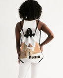 White Nubia Canvas Drawstring Bag - Conscious Apparel Store