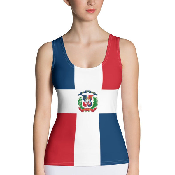 Women's Dominican Republic Flag Women's Tank Top - Conscious Apparel Store